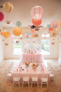 Hot Air Balloon Theme Baby's First Birthday Party Children's Table