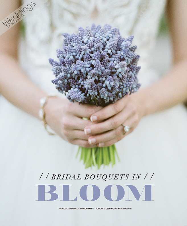 Bridal Bouquet composition 200 stems of blue mascari